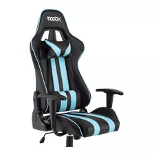 Cadeira Gamer Giratória Reclinável Moobx Nitro Preto E Azul