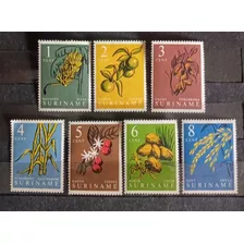Serie 7 Estampillas Surinam -plantas Y Flores Mint