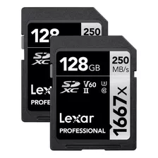 Pack 2 Memorias Sd Lexar Professional 128gb 1667x Nuevo!!!