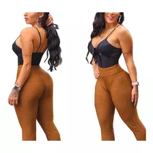 Calça Bandagem Legging Feminina Cintura Alta Calca Full Flex