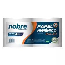 4 Rolo Papel Higienico Branco Rolão Folha Simples 200 M 