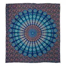 Canga Gigante Cangão 2,30x2,10 Indiano Mandala Azul Mk