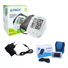 Kit Aparelho Medir Pressão Braço Eletrico + Oximetro G-tech