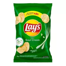 Lays Creme De Cebola Elma Chips Médio Kit 6 Pacotes