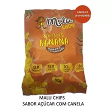 Malu Chips Banana Da Terra -sabor Açúcar C/canela Cx C/18un