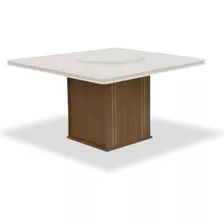 Mesa Amsterdã Com Tampo Giratório Dobuê Cedro / Off White