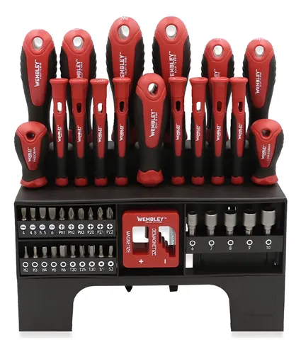 Set Destornilladores Puntas Tubos Wembley 43 Pz - 7799 Dgm