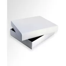 Caja Base Y Tapa Cart. Blanca 25x30x06 Cm - Pack X 10 Un.