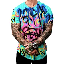 Camiseta Masculina Camisa Longline Oversized Arte Grafite Br