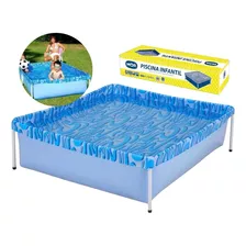 Piscina Infantil Montável Azul 400 L Para Crianças Mor