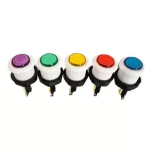 10 Botones Arcade Bicolor Y Micros Zippy 