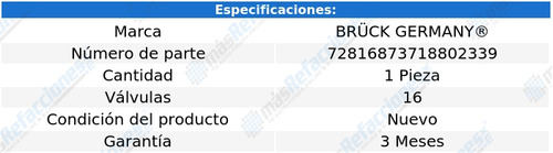 Inyector De Combustible Platina L4 1.6l De 2002 A 2010 Bruck Foto 2