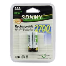 Pack 02 Pilas Aaa Recargables 2.700 Mah 