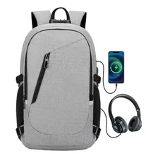 Mochila Antirrobo Laptop 15.6 Negocios Con Cargador Usb 35l 