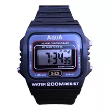 Relógio Digital Cronômetro Masculino A Prova D'água Aqua 