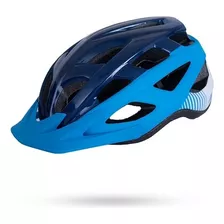 Capacete Bike Ciclismo Asw Fun C/ Sinalizador Led Cor Marinho Azul Turquesa Tamanho G/gg