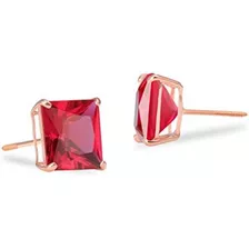 Solidgold - Pendientes De Tuerca De Oro Rosa De 14 Quilates 