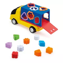 Caminhão Formas Educativo Criança Didático Brinquedos 