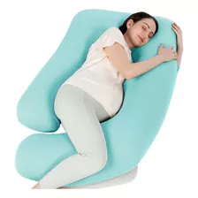 Almohada Embarazo Y Lactancia Soporte Multiple Super Suave Color Menta