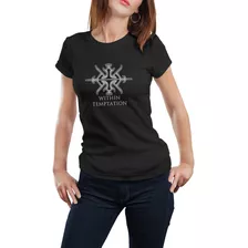 Camiseta Babylook Within Temptation Rock Metal Summer Breeze