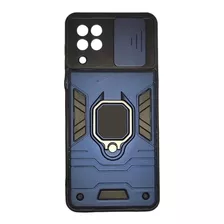 Case Armor Galaxy A22 4g Rígida Con Anillo Y Cubre Cámara