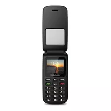 Celular Tipo Almeja Para Adulto Mayor Tecnolab Tl038 Negro