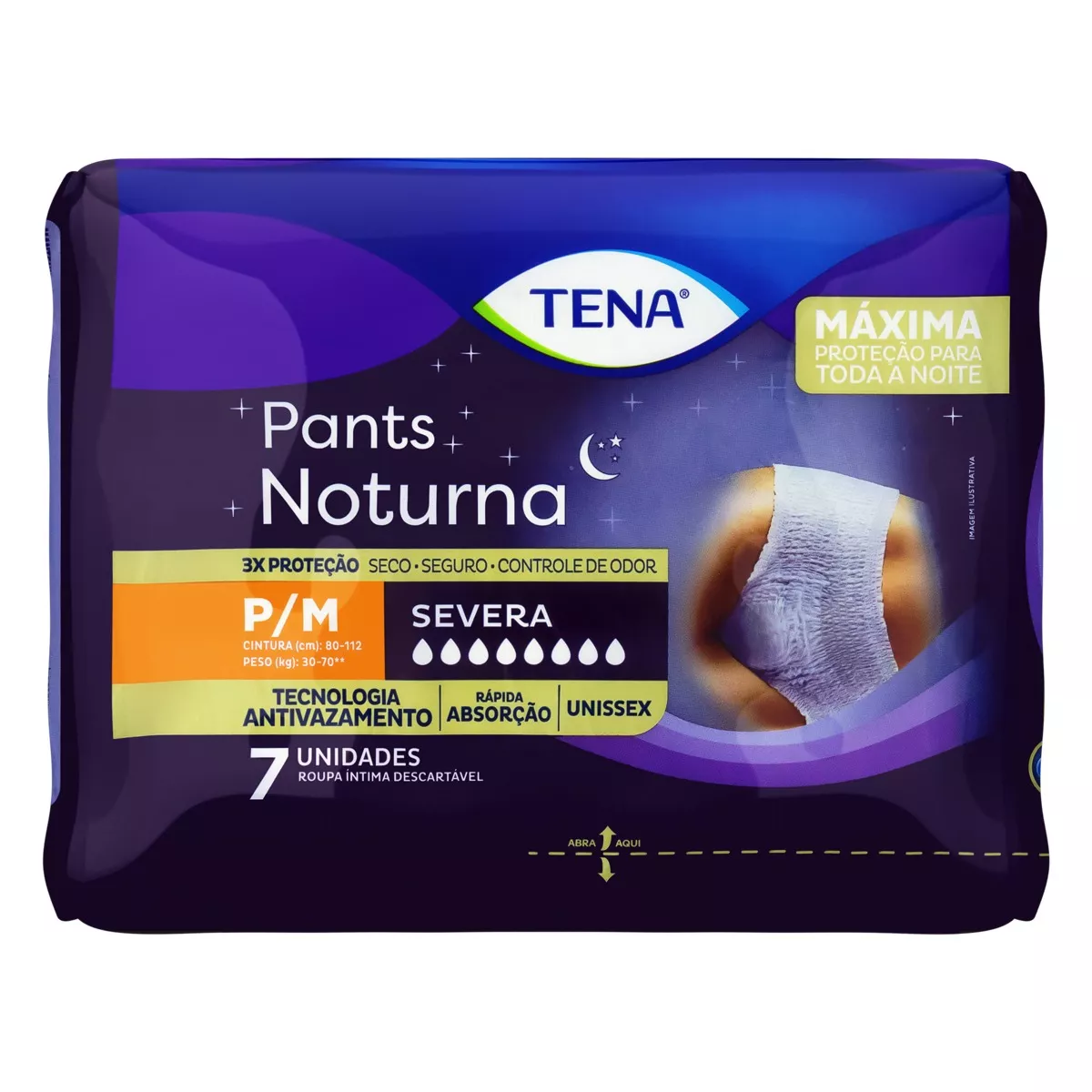 Fraldas Para Adultos Tena  Descartável Pants Noturna P/m X 7 U