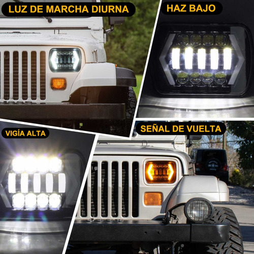 Par Faros Rectngular Led 5x7/6x7 7 Pulgadas Con Hi/lo Drl Foto 7