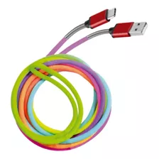 Cable Usb Tipo C Philco Multicolor Para Carga Y Data Celular