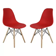 Kit 2 Cadeiras Eames Eiffel Sala De Jantar, Escritório