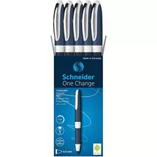 Boligrafo Fibra Schneider | Recargable | 5-pack