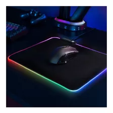 Mousepad Gamer Led Rgb Usb 30x25cm Negro