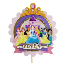 Adorno Para Pastel Torta Princesas Disney 3d Cumpleaños Niña