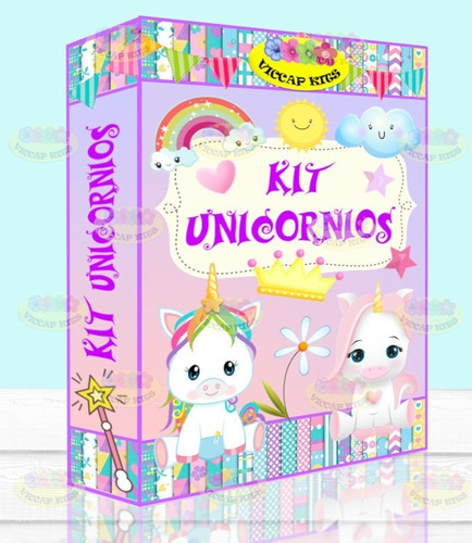 Kit Imprimible Unicornios Empresarial Imágenes Fondos Y Kits