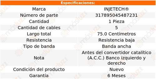 1- Sensor Oxgeno Acc R8 10 Cil 5.2l 2014/2015 Injetech Foto 2