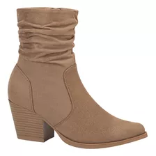 Bota Vaquera De Dama Tierra Bendita 5191 Color Taupe