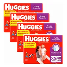 Fralda Huggies Supeme Care Roupinha Fraldas Xg Kit C/4 Un