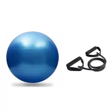 Bola De Pilates 55cm E Elástico Resistência