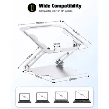 Soporte Base Ajustable De Aluminio Para Laptops 10 -17 