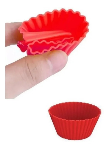 Jogo De Forma Redonda Com 12 Peças Totalmente De Silicone Para Bolos  Bolinhos Cupcake Pudim Queijadinha Desenforma Fácil