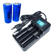 Kit Carregador + 2 Bateria 26650 12800mah P/ Lanterna X900