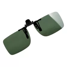 Lentes Óculos Clip On Amarela Polarizado Proteção U V 400 Cor Verde Oscuro