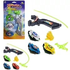 Kit 3 Beyblade + Lançador Infantil Pião