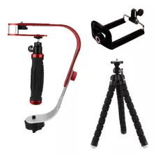 Kit Estabilizador Steadycam + Tripé Articulado + Suporte Celular - Gopro E Dslr