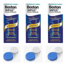 3 Boston Simplus Solução Multiação P/ Lentes Rígidas 120ml