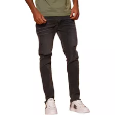 Jean Bross Skinny Roturas Láser Gastado Negro