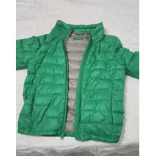 Campera Benetton Verde Nena Inflable Talle M 1.30 Imperdible