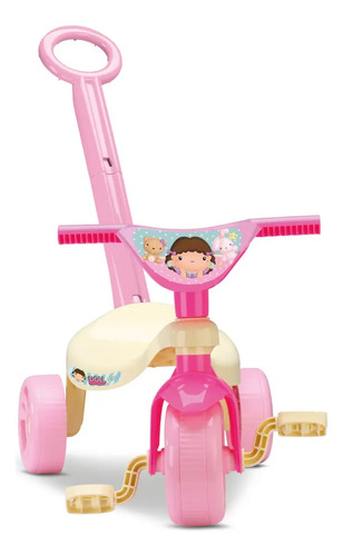 Triciclo Infantil Tchuco Doll Com Haste Samba Toys Rosa