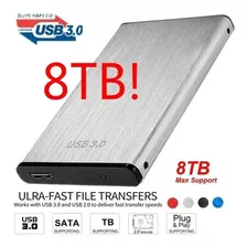 Disco Duro Externo De Alta Velocidad 8 Tb (usb 3.0) Portátil