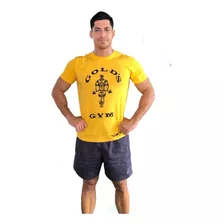 Camisa Gyn Hombre Golds Gym Old School Amarilla